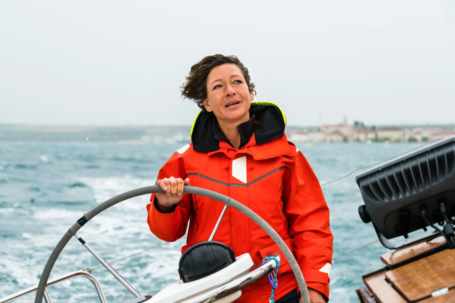 Island hopping sailing boat between tropical islands