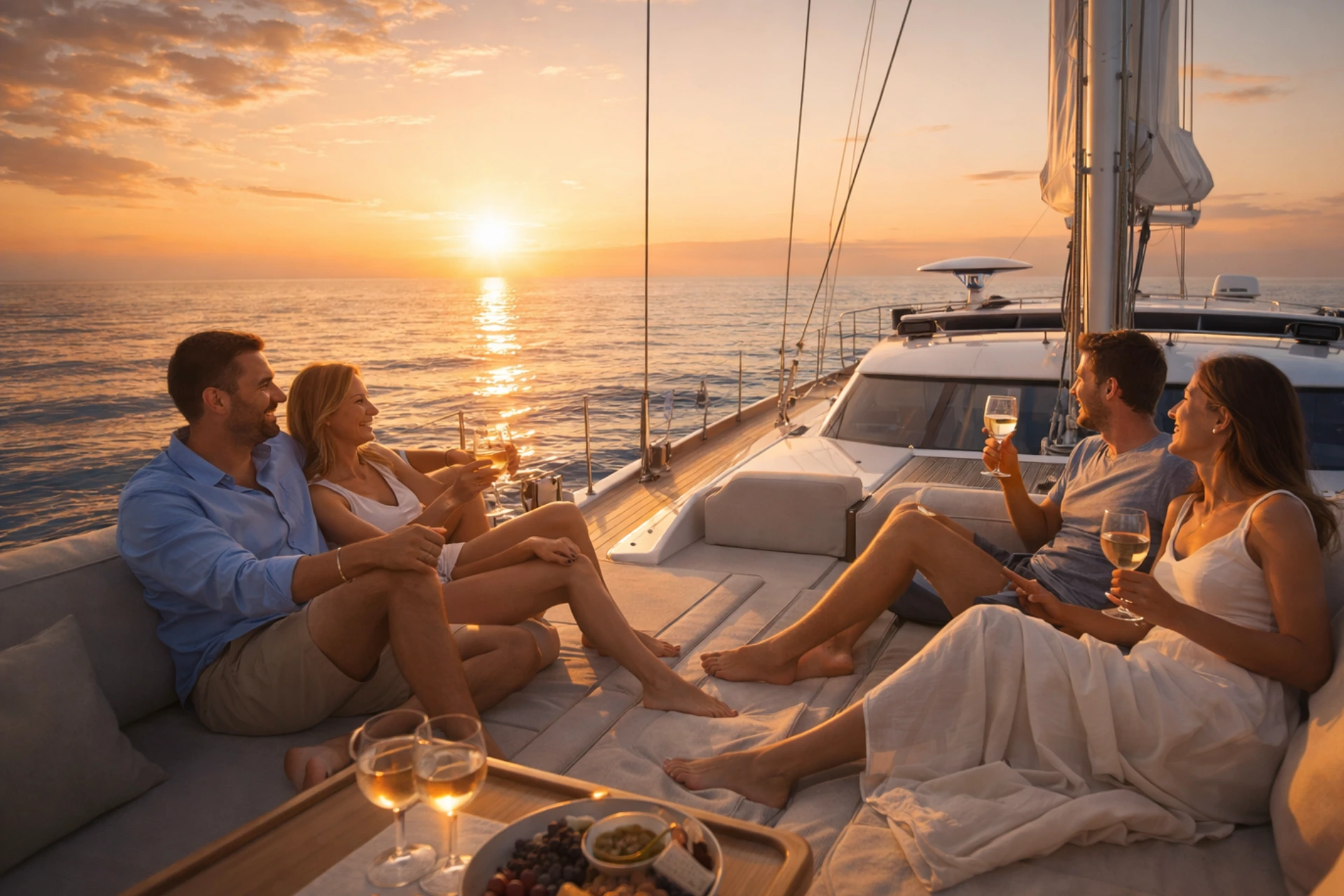 Sunset on deck