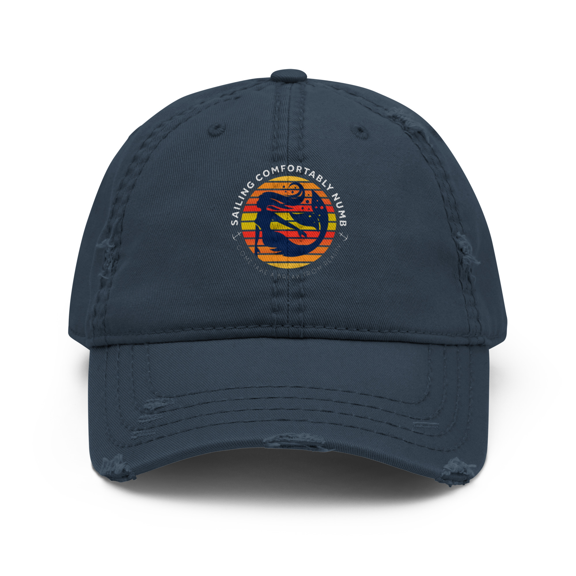 Distressed Dad Hat 4 casual streetwear cap front design