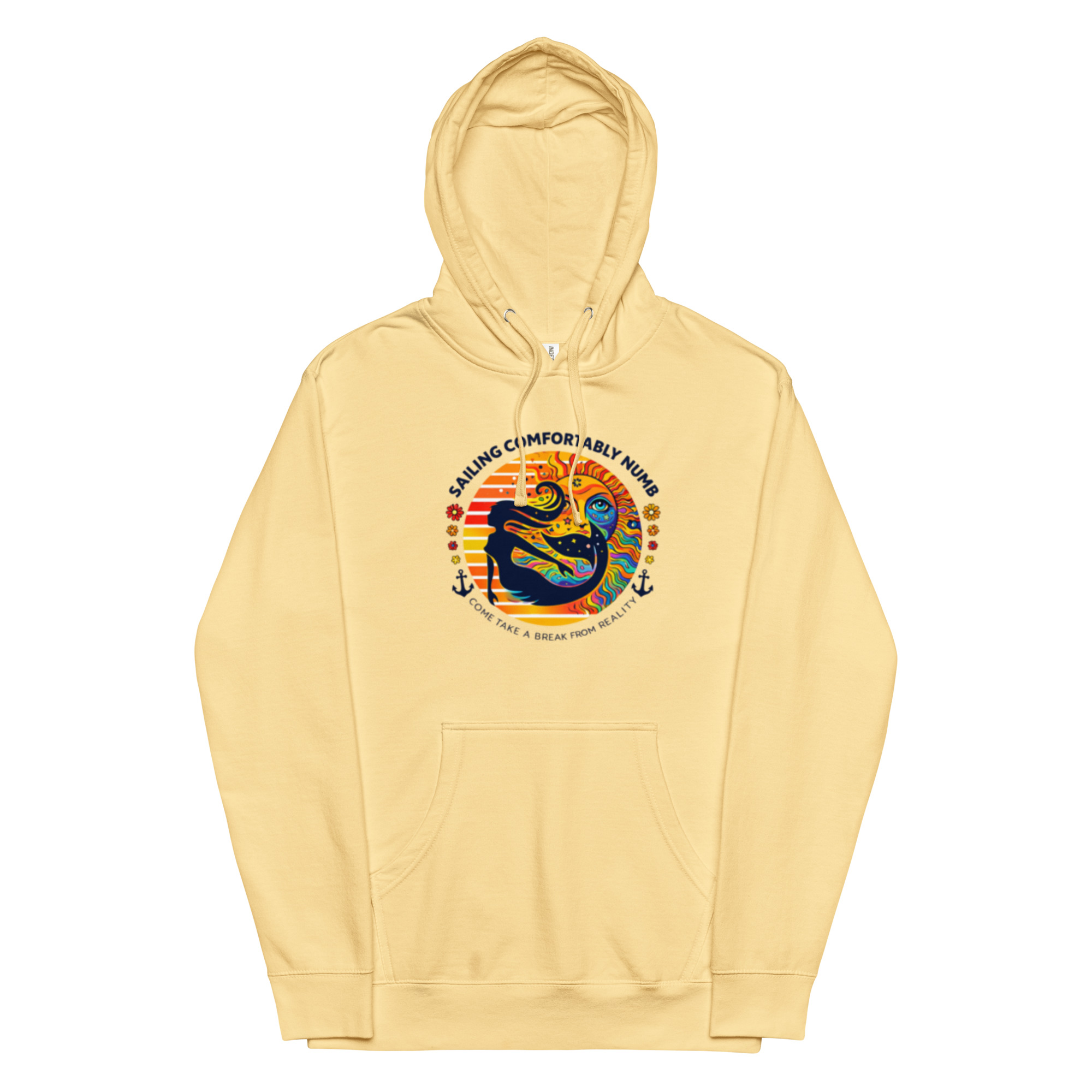 Unisex midweight hoodie 8 comfortable hoodie close-up fabric
