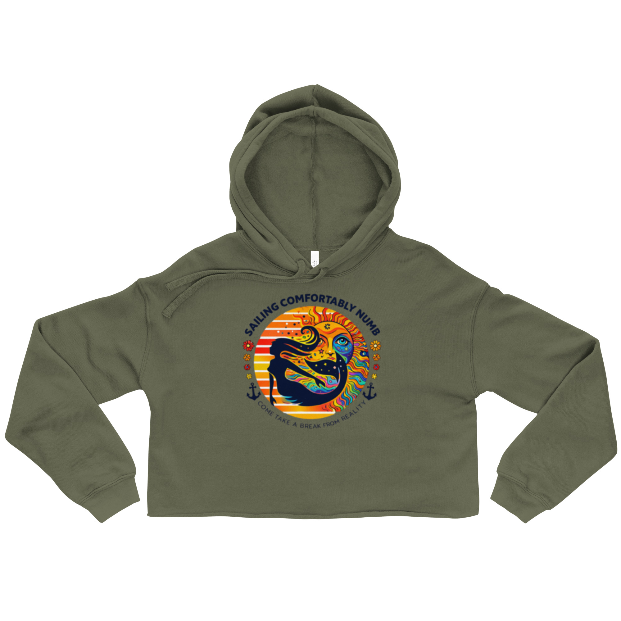 Crop Hoodie 2 trendy cropped hoodie front view